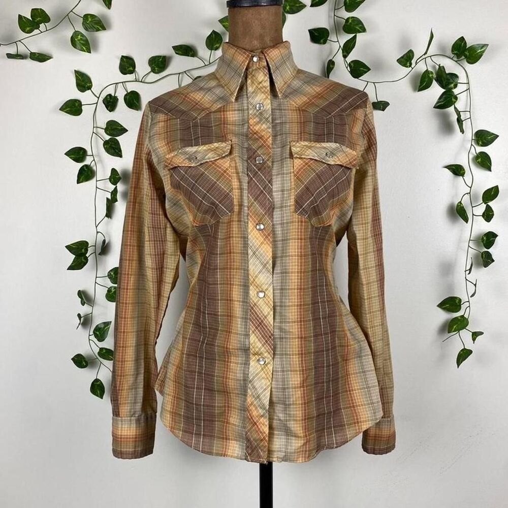 Unbranded Women's Brown and Tan Blouse